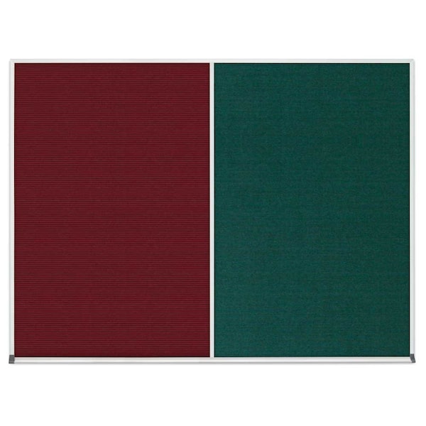 Double Door Radius Corkboard, 60"x36", Bla